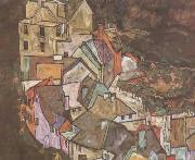 Egon Schiele Edge of Town (Kruman Town Crescent III) (mk12) oil painting picture wholesale